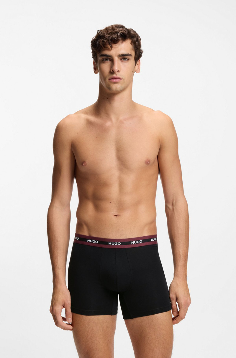 THREE-PACK OF STRETCH-COTTON BOXER BRIEFS WITH LOGOS 7