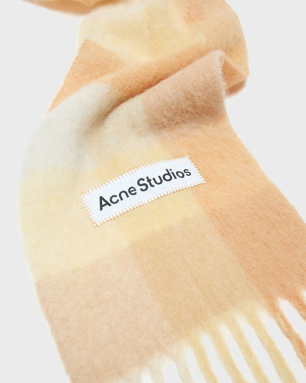 Scarf Soft Checkered Mohair  Peach ONESIZE - 2