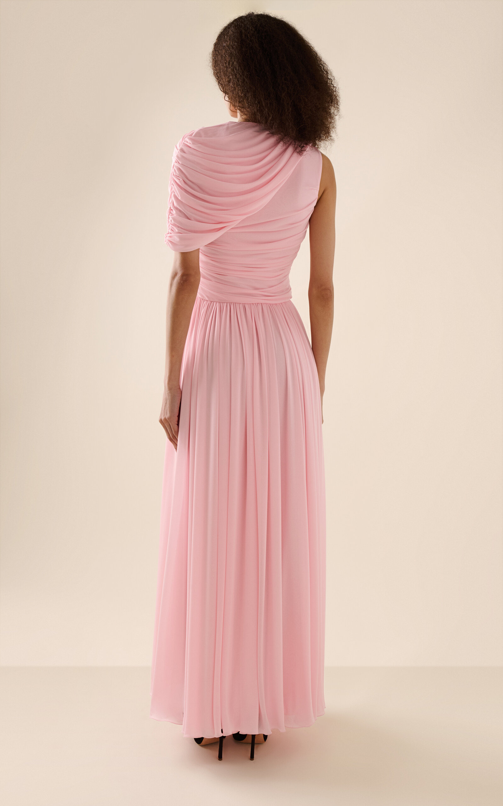 Draped Jersey Maxi Dress light pink - 4