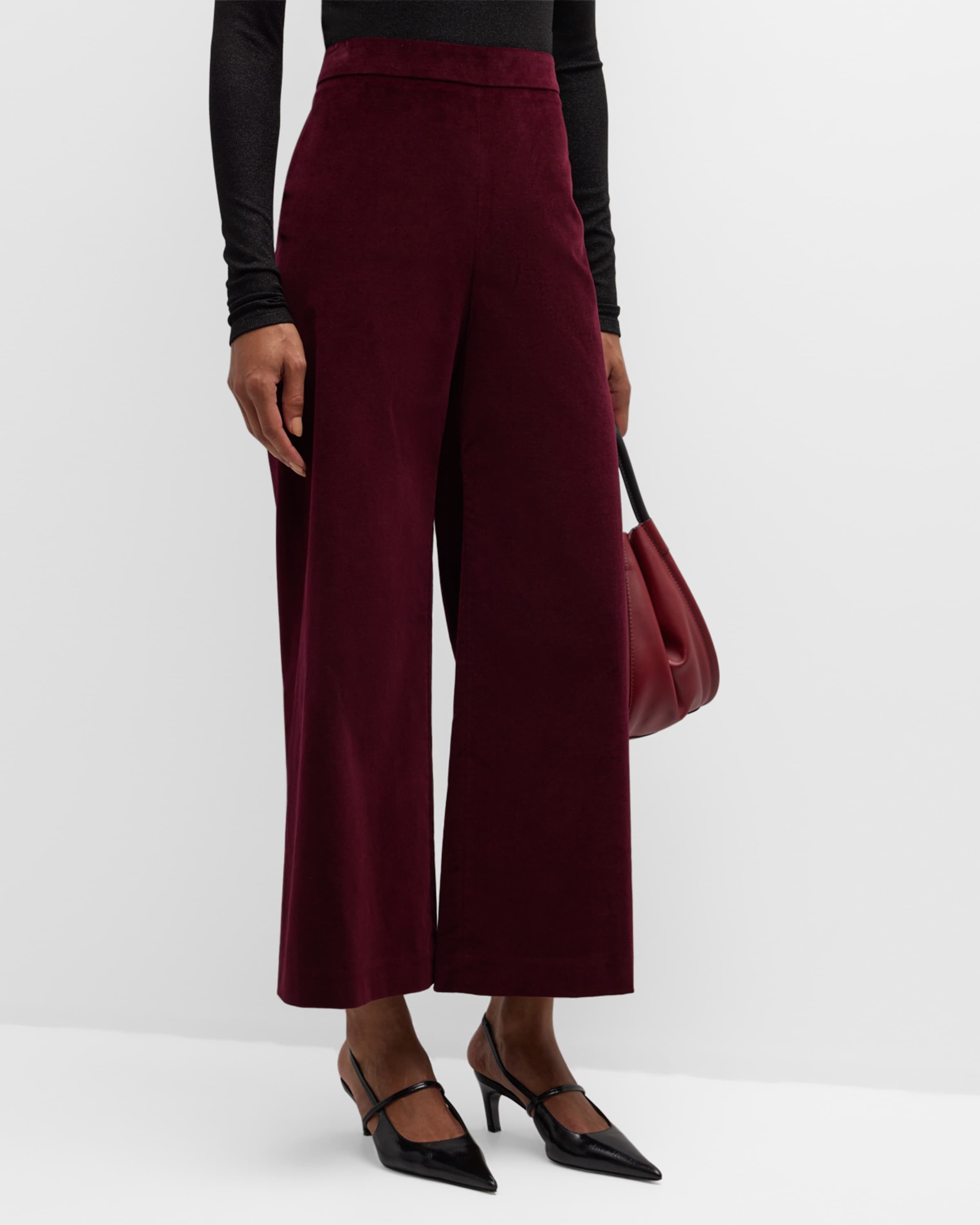 Cropped Velvet Pants - 2