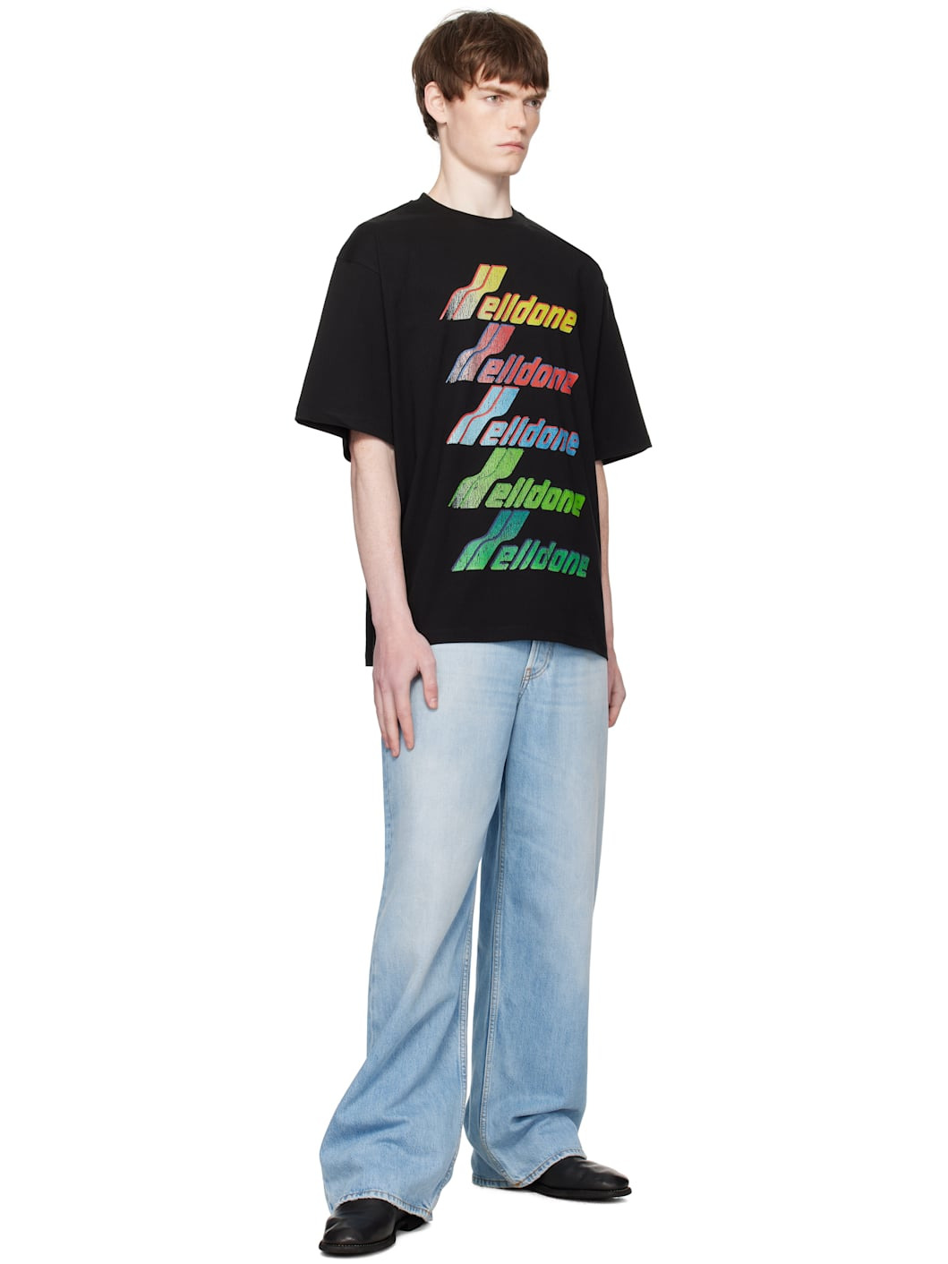 Black Multi Rainbow Logo T-shirt - 4