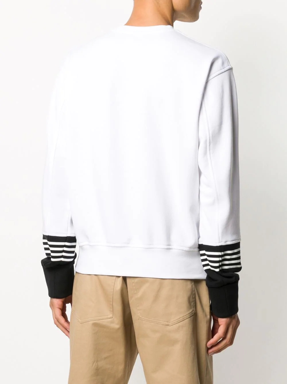 striped cuff sweatshirt - 4