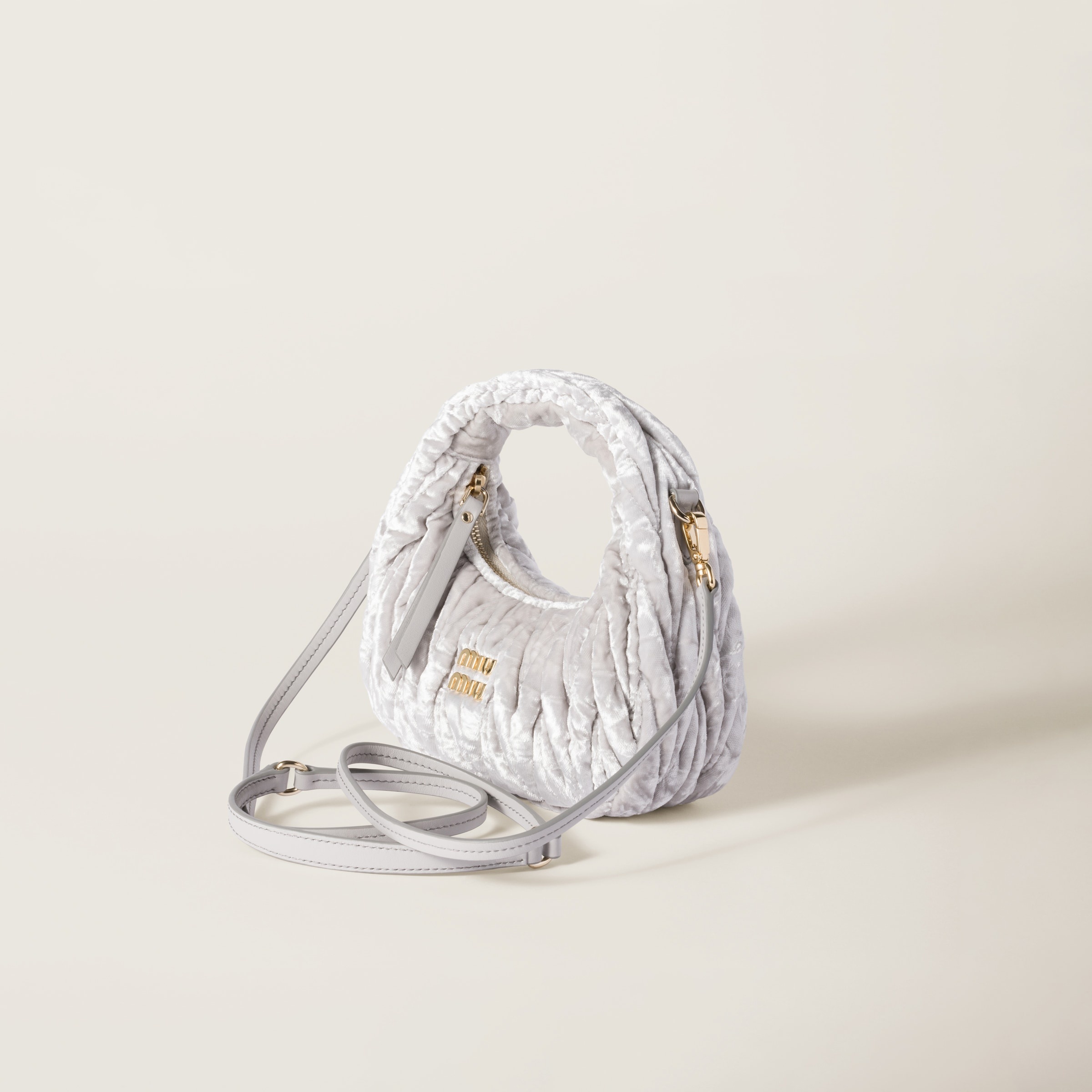 Wander velvet hobo mini bag - 2