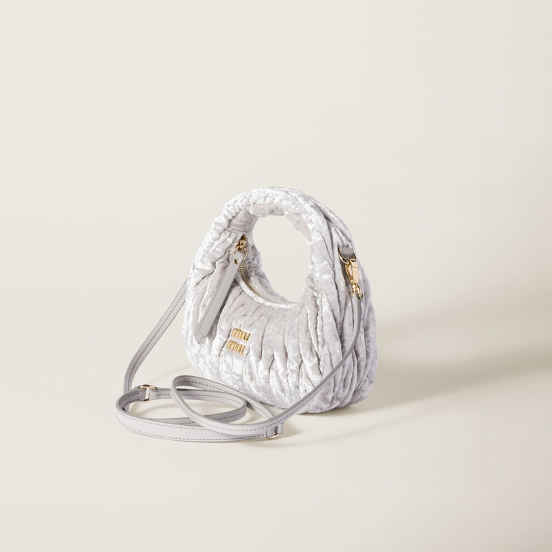 Miu Miu Wander velvet hobo mini bag outlook