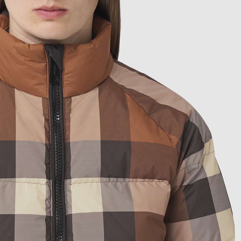 Burberry Check Cropped Puffer Jacket outlook