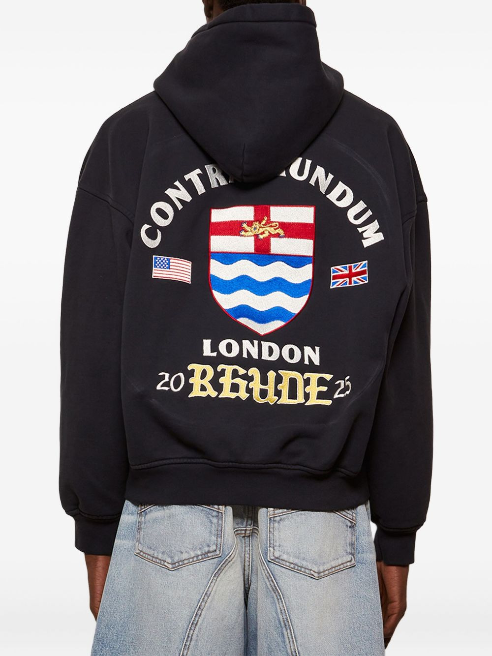 dog-embroidered hoodie - 5