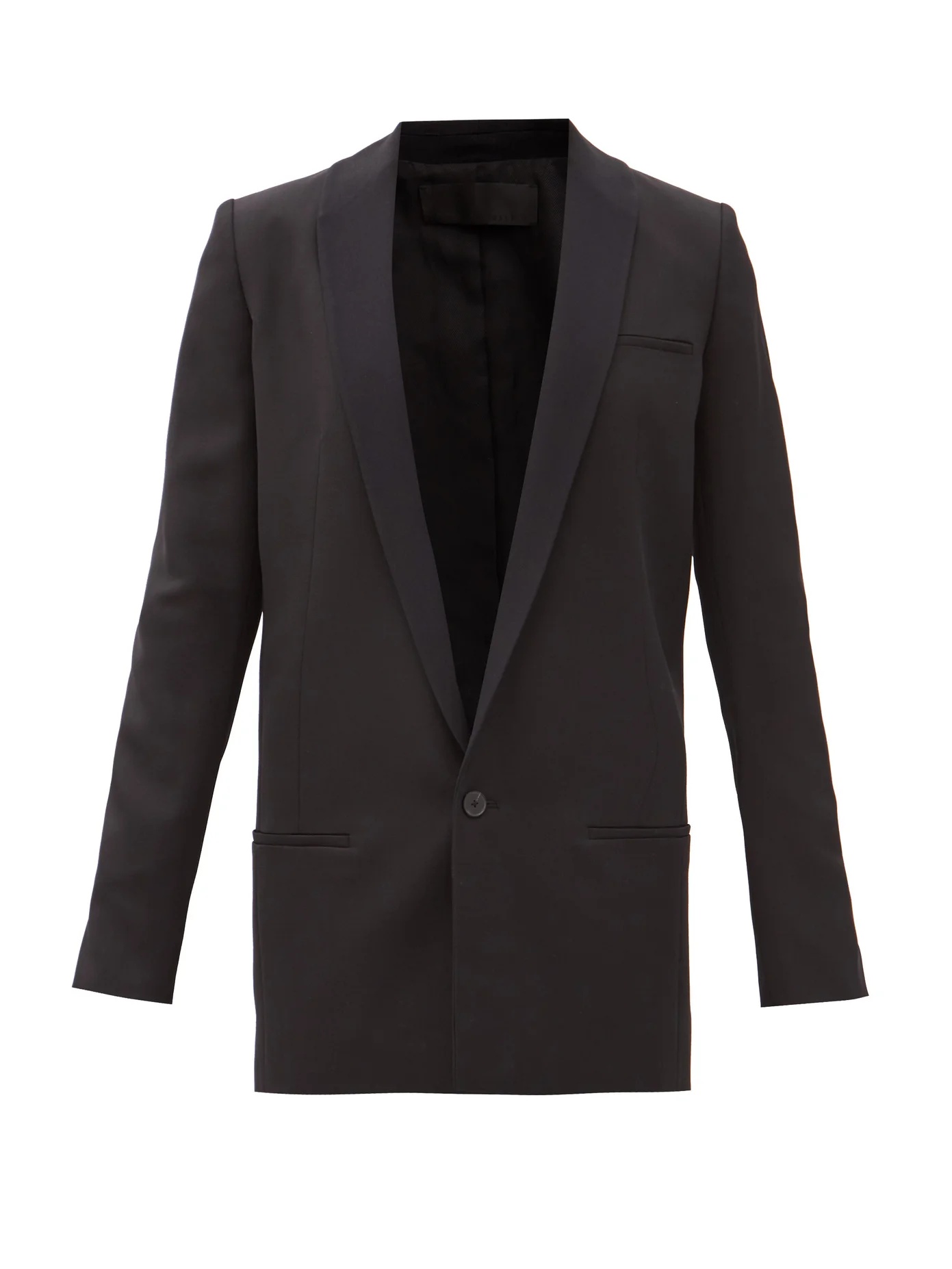 Miles single-breasted wool smoking jacket - 1