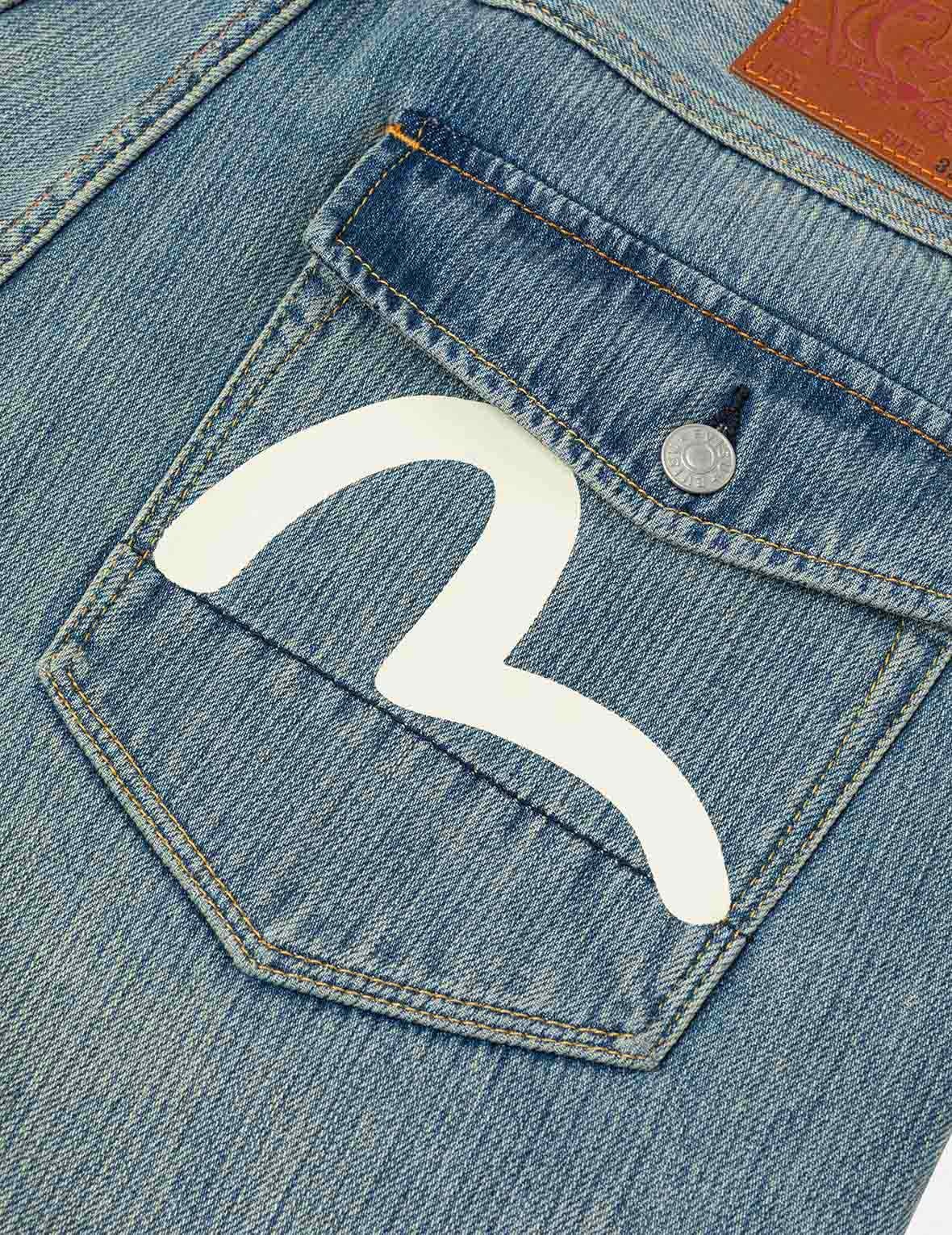 Seagull Print Regular Fit Denim Shorts - 5