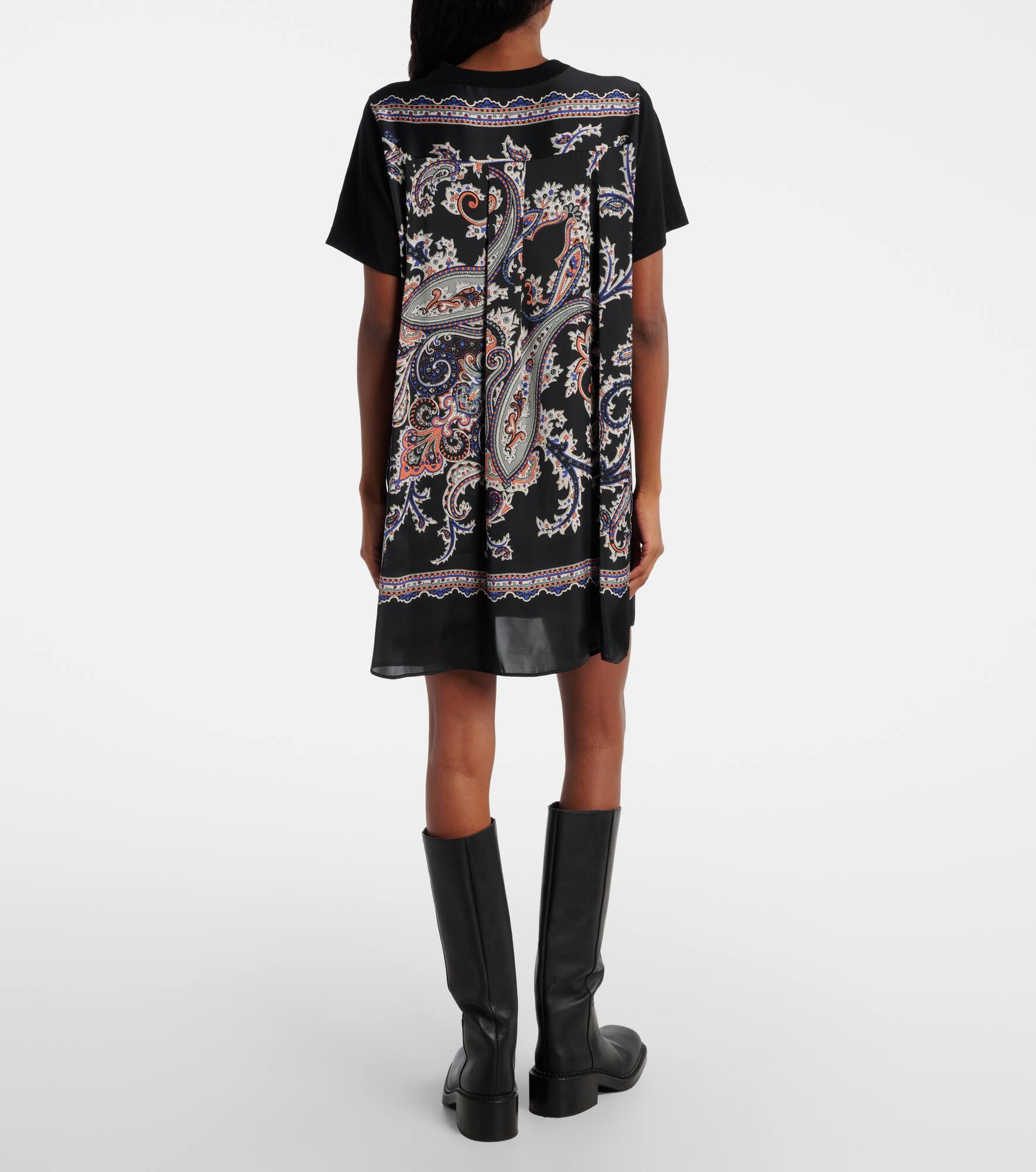 Paisley paneled minidress - 3