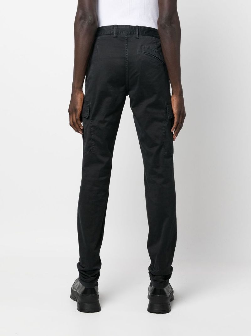 slim-cut cargo trousers - 4