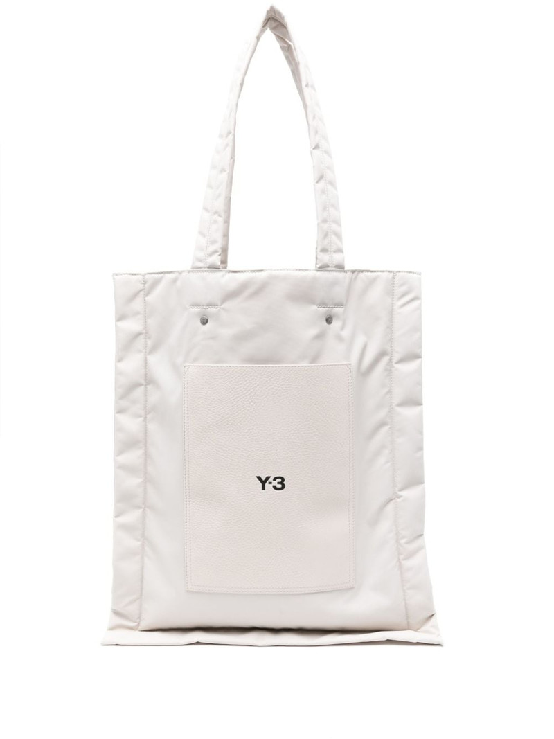 logo-print padded tote bag 1