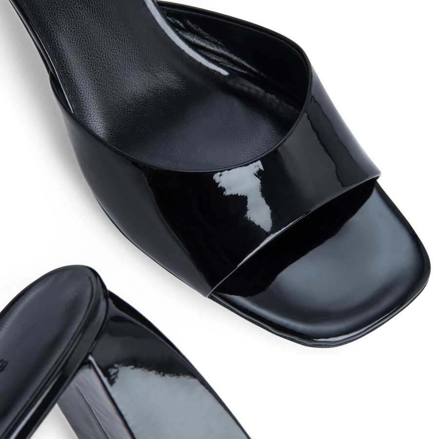 Romy Patent Leather Mules - 4