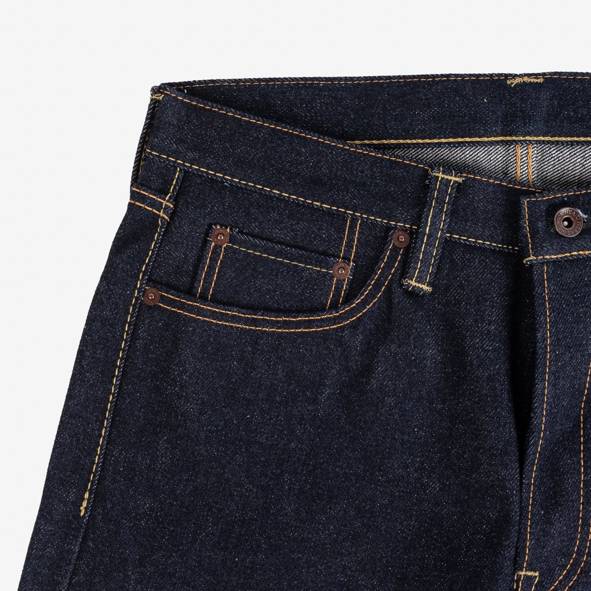 IH-888S-UHR 21/23oz Ultra Heavy Raw Selvedge Denim Medium/High Rise Tapered Cut Jeans - Indigo - 6
