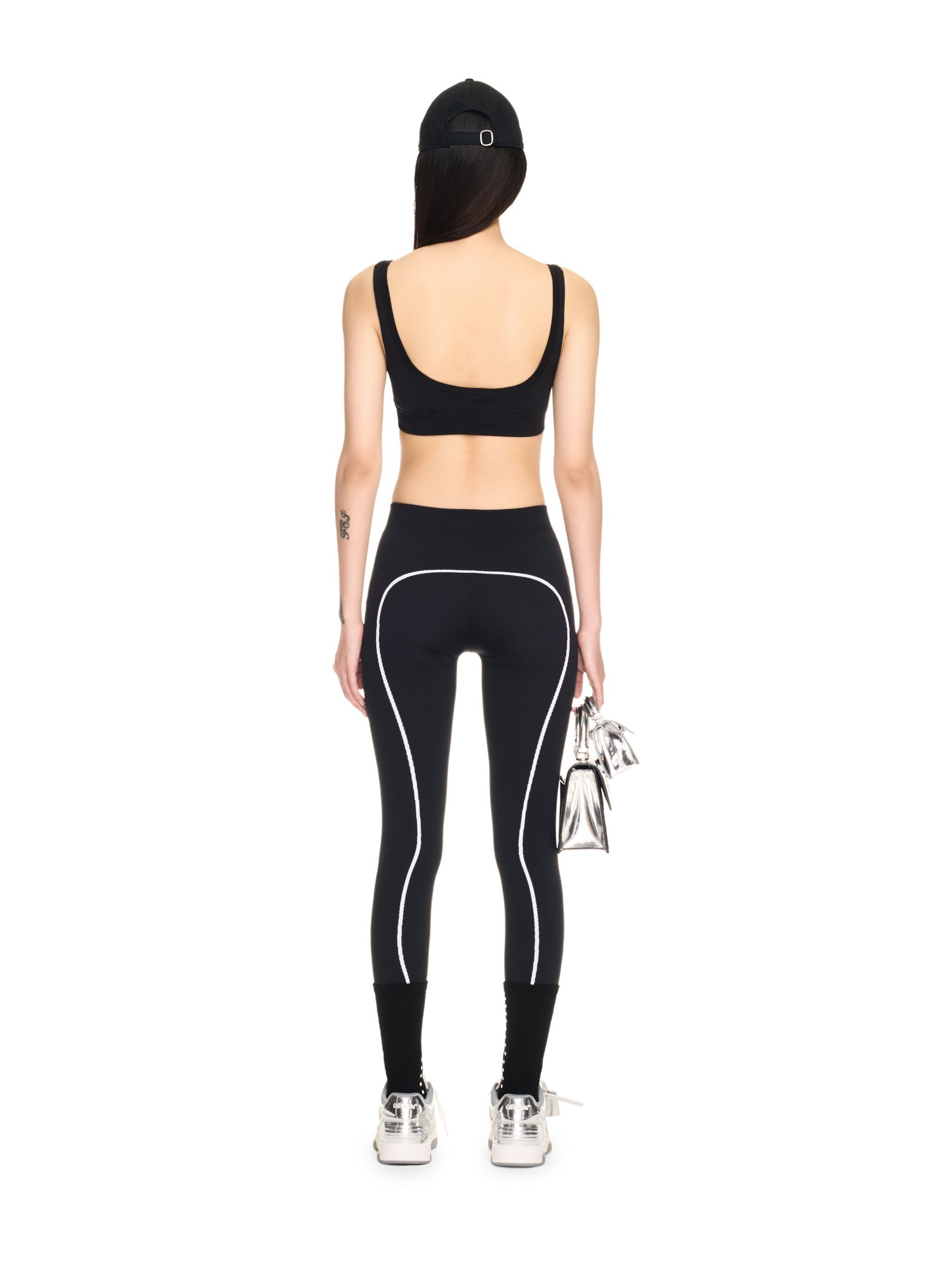 Black Stamp Seamless Bra - 4