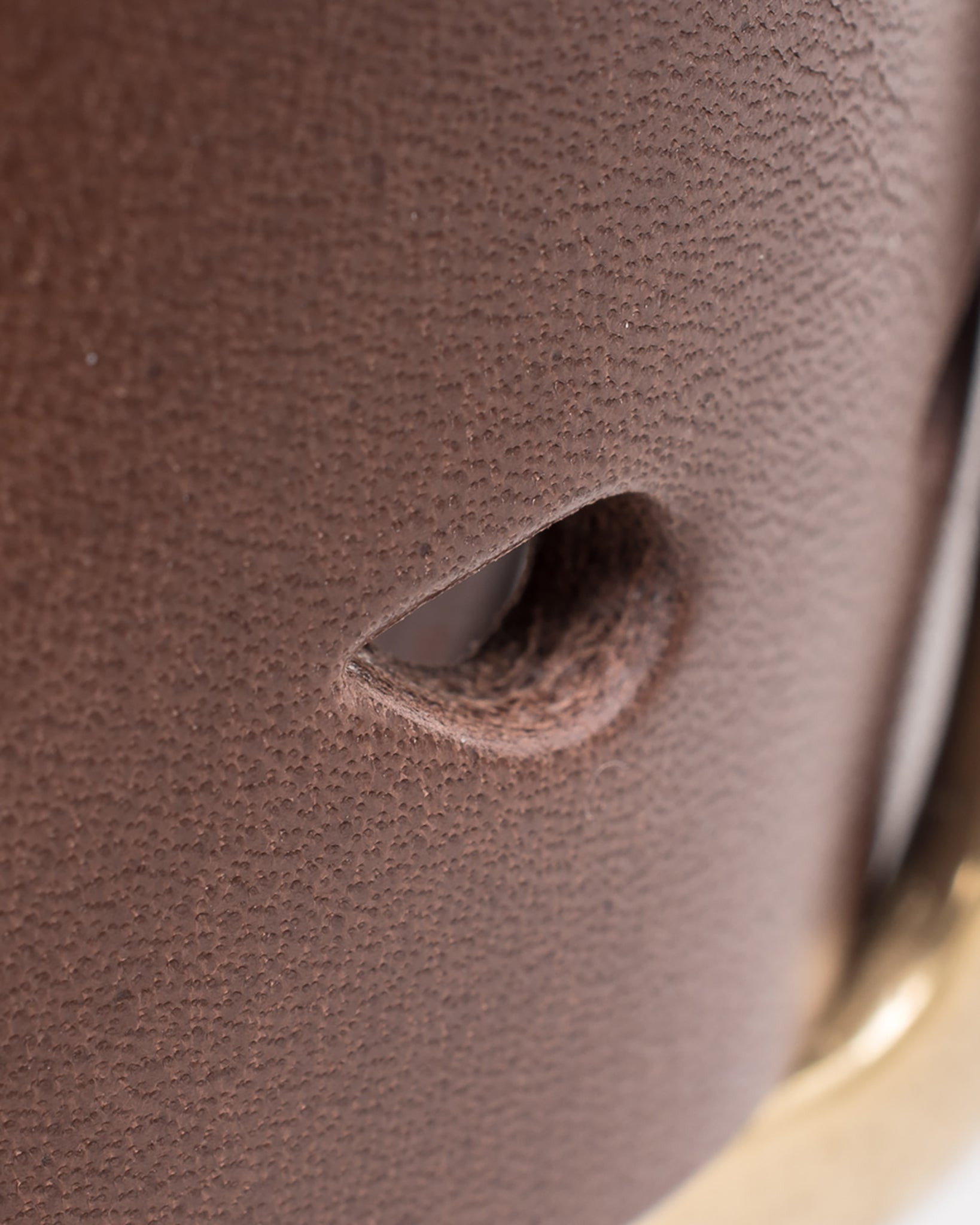 IHB-11-BRN Heavy Duty "Tochigi" Leather Belt with Brass Garrison Buckle - Brown - 3