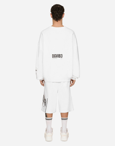 Dolce & Gabbana Jersey jogging shorts with DGVIB3 print and logo outlook