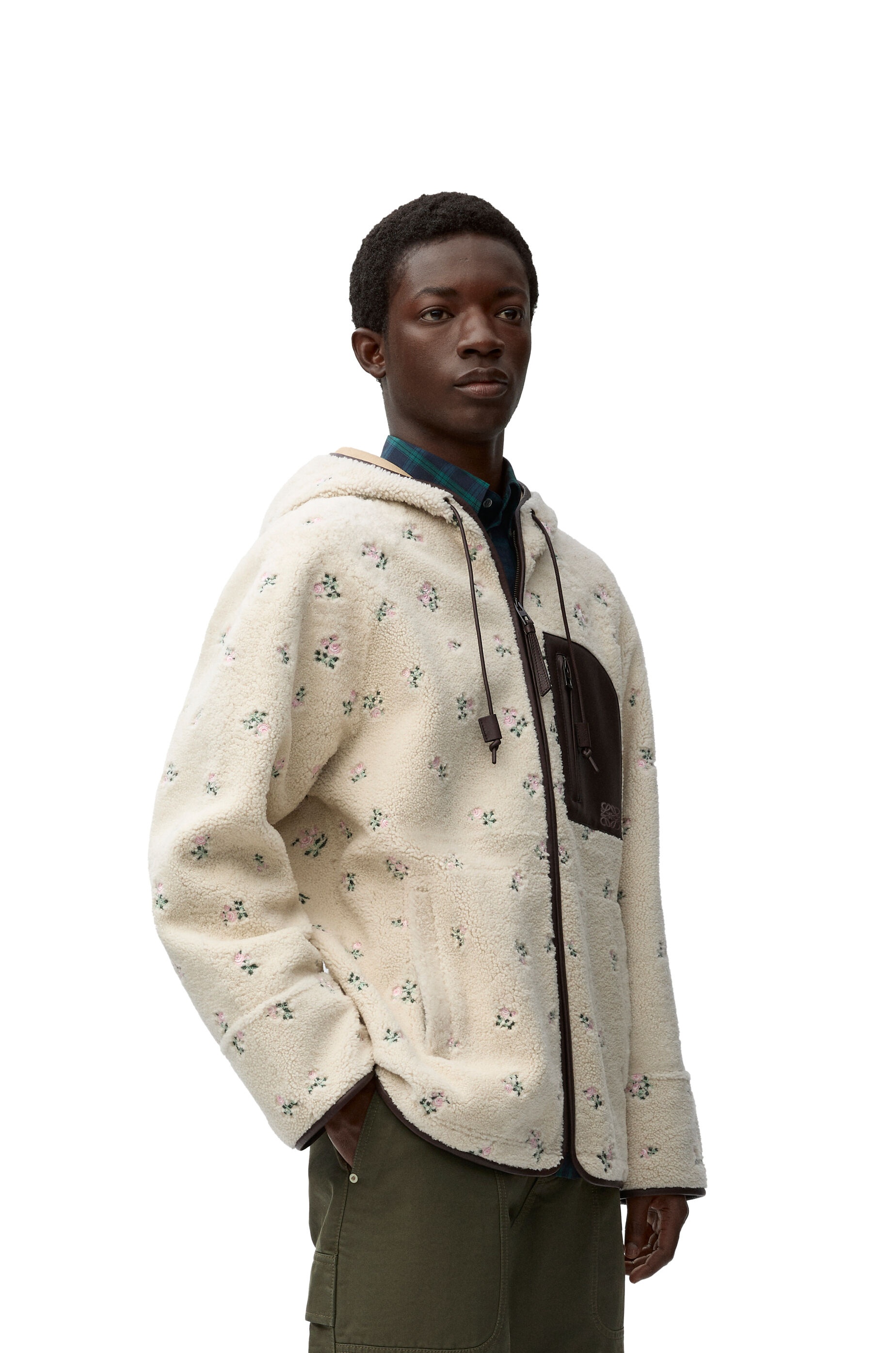 Hooded jacket in shearling - 3
