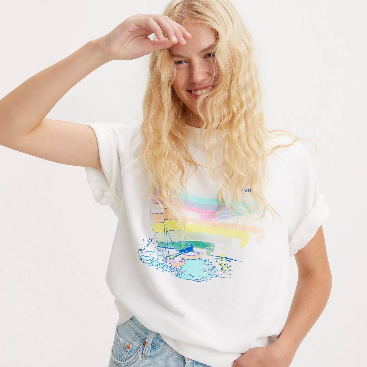 GRAPHIC MARINA SHORT SLEEVE SWEATSHIRT - 4