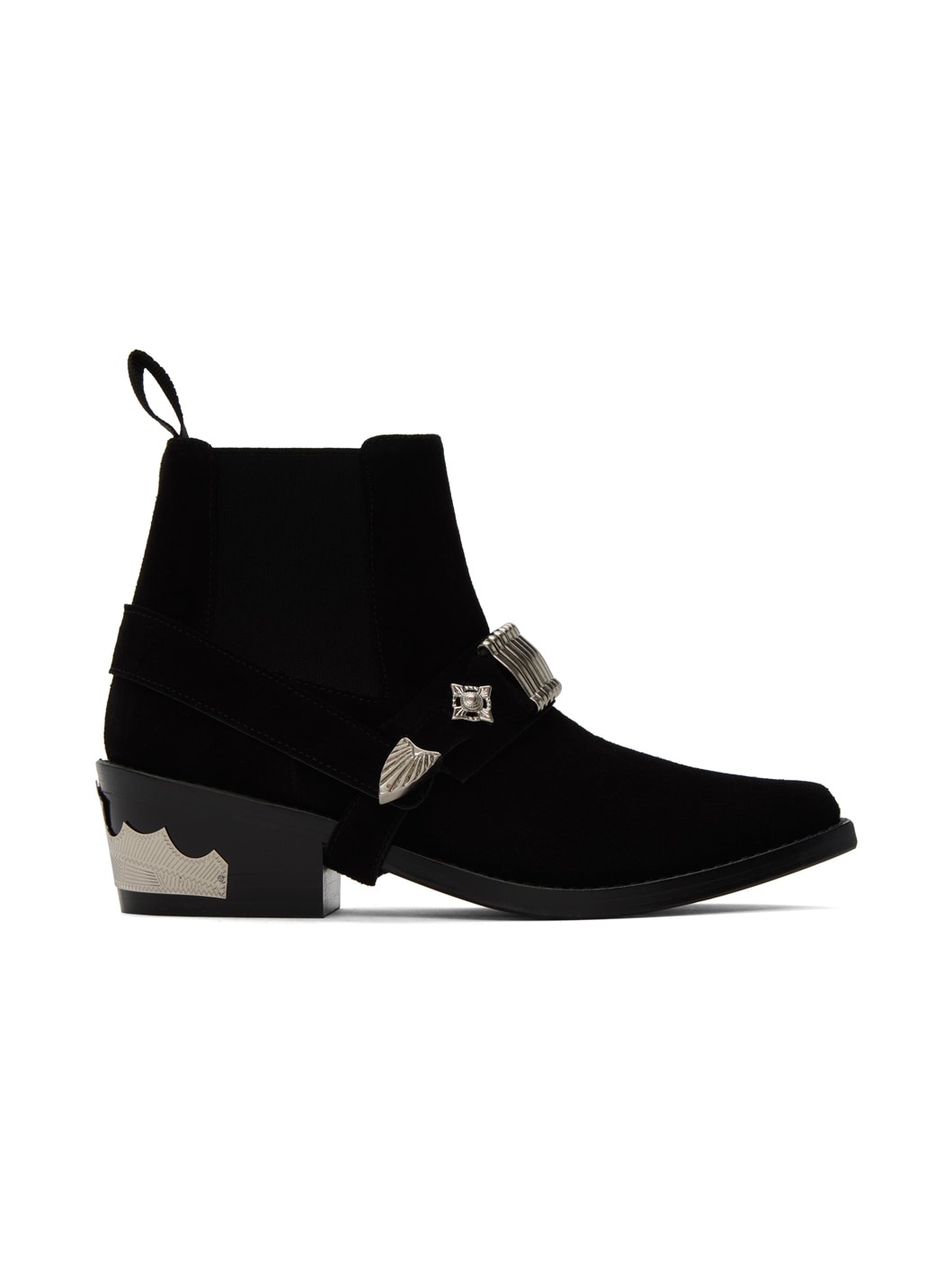 Black Ankle Strap Chelsea Boots - 1