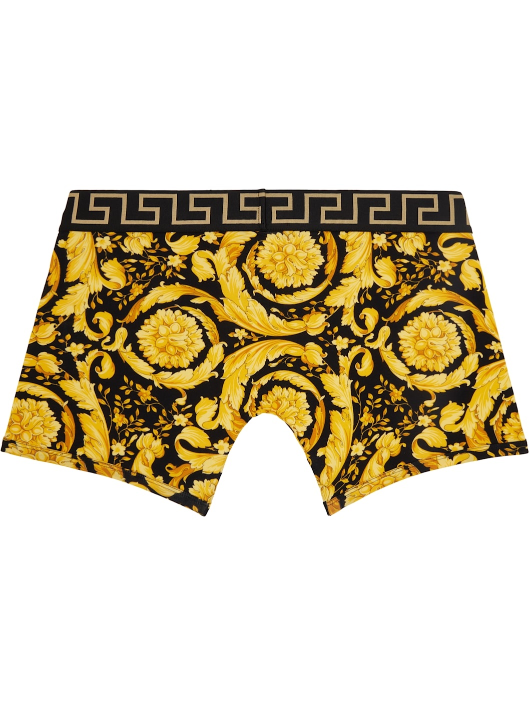 Black & Gold Barocco Long Boxer Briefs - 2