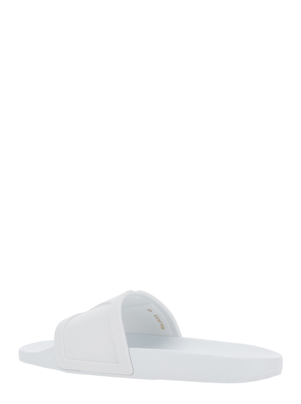 Valentino Garavani Men Whitesandals With Open Toe And Embossed Logo In Rubber Man - 3
