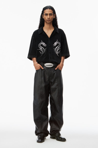 Alexander Wang dragon hotfix shirt in velour outlook