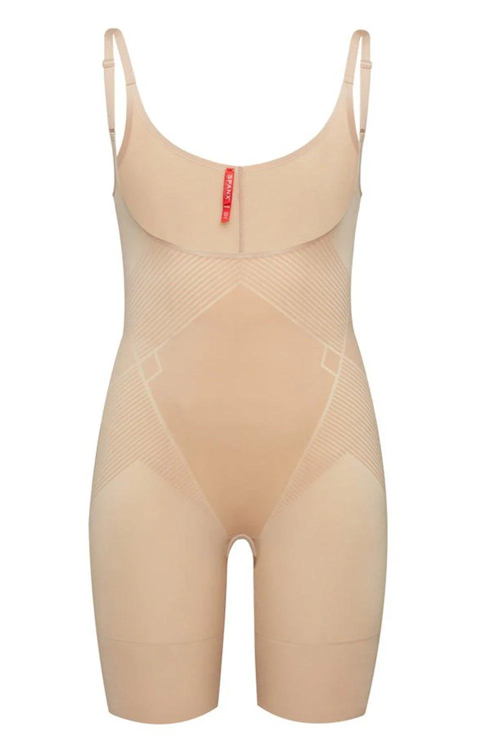 Open Bust Mid Thigh Bodysuit - 1