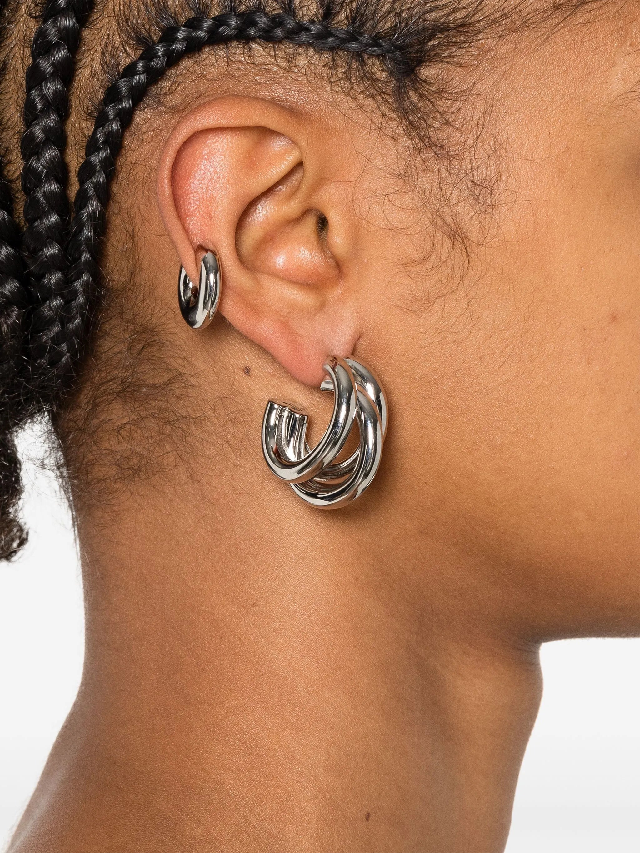 layered-design earrings and cuff set - 2