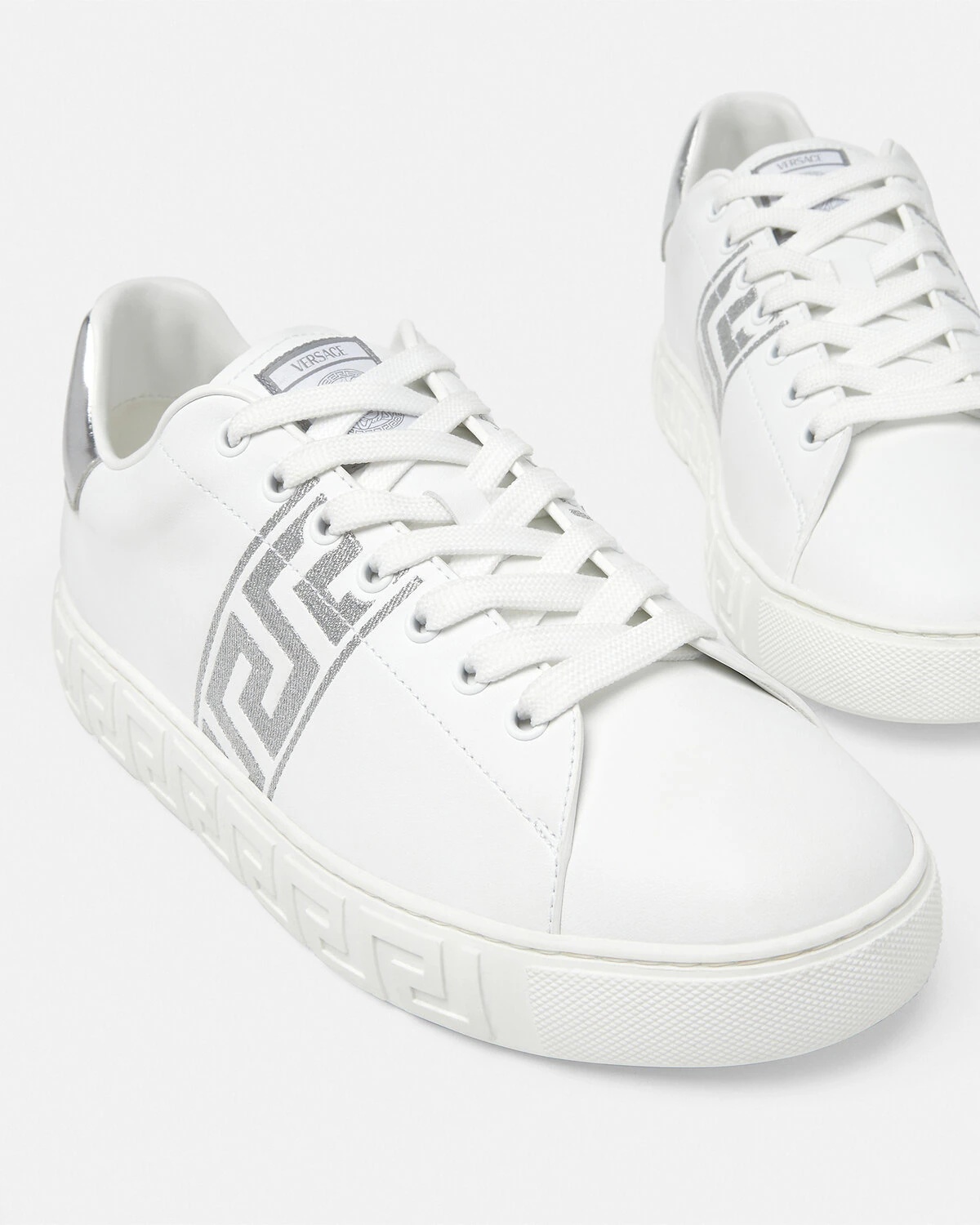 Embroidered Greca Sneakers - 5
