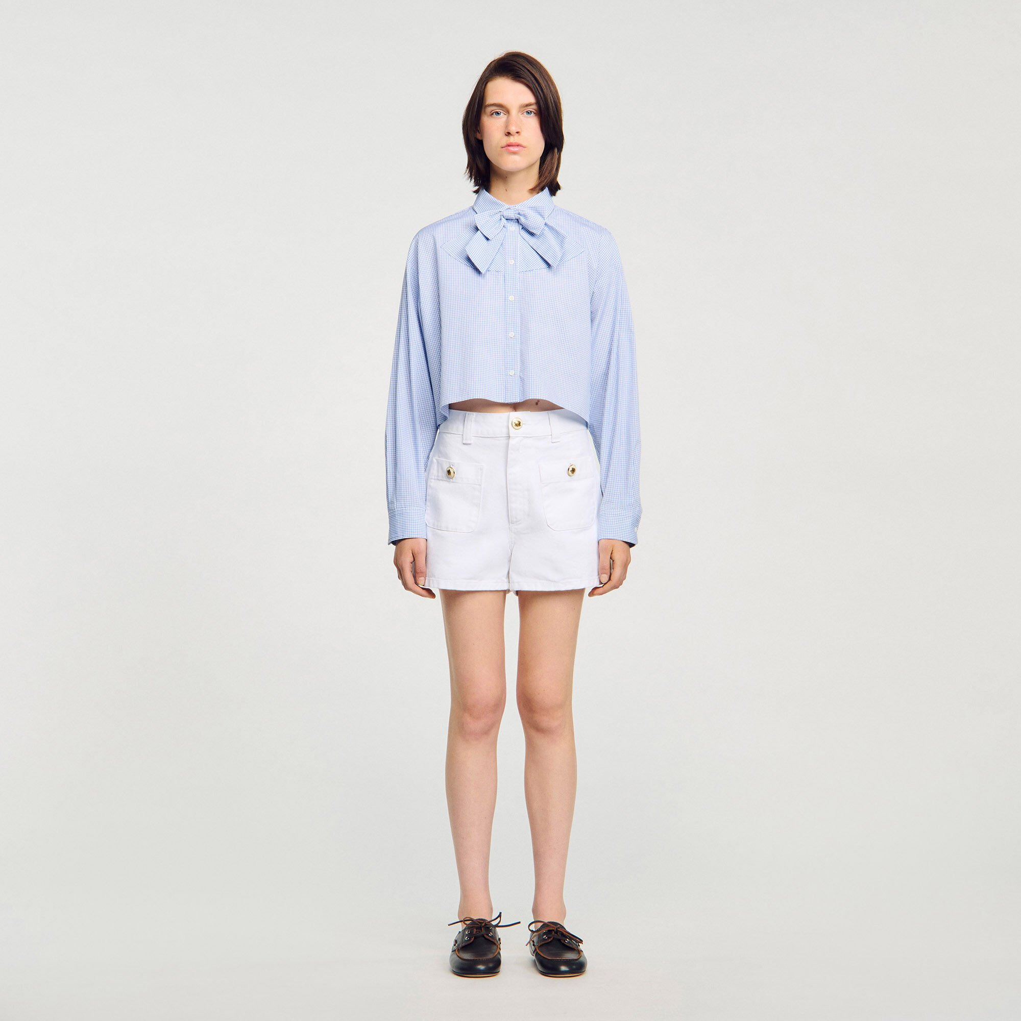 BOW COLLAR SHIRT - 2