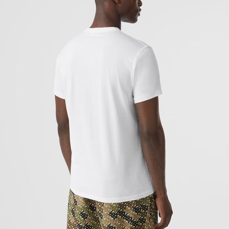 Burberry Monogram Motif Pattern Cotton Male White 80140211 - 5