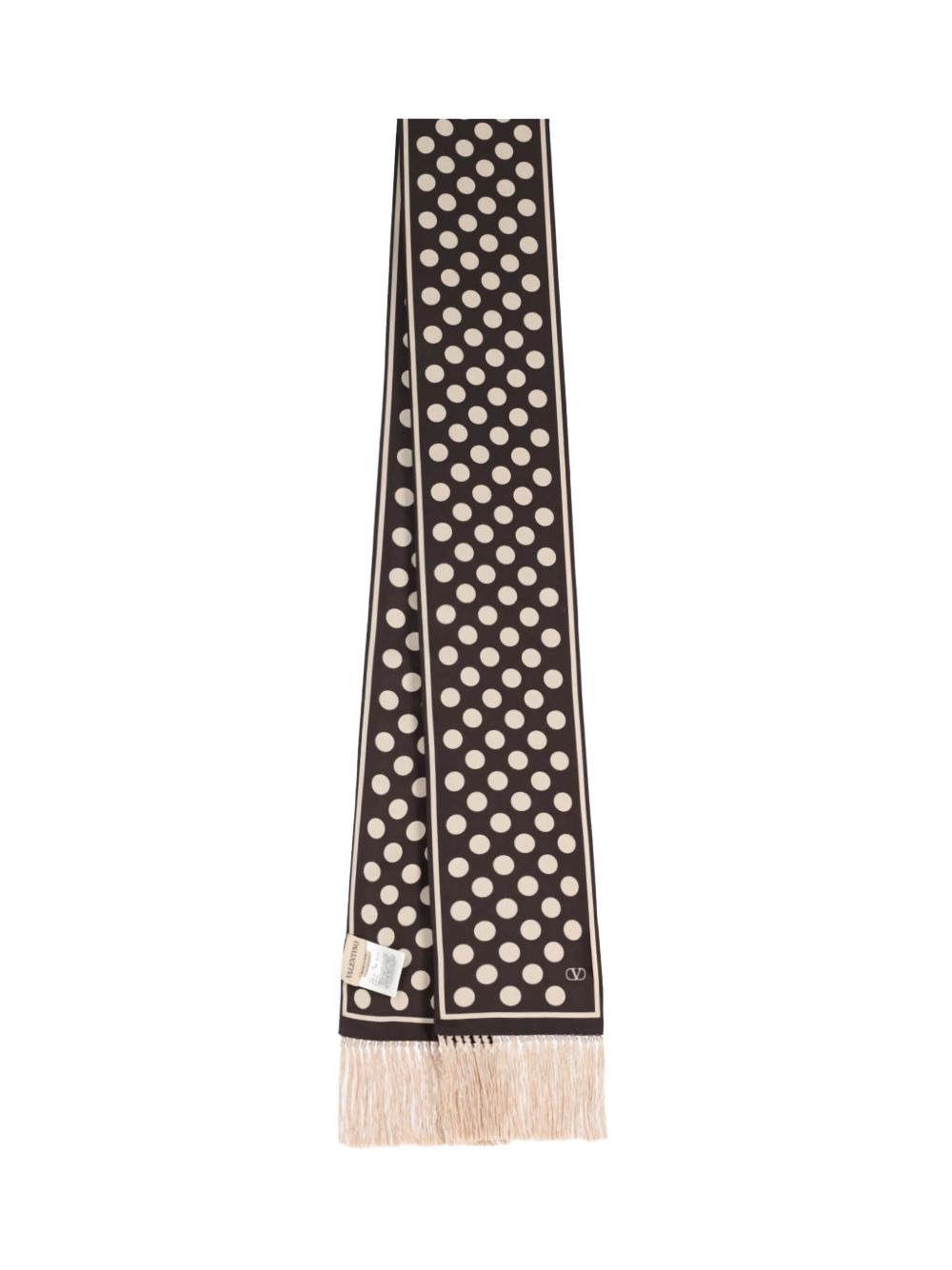 polka-dot fringe scarf - 1