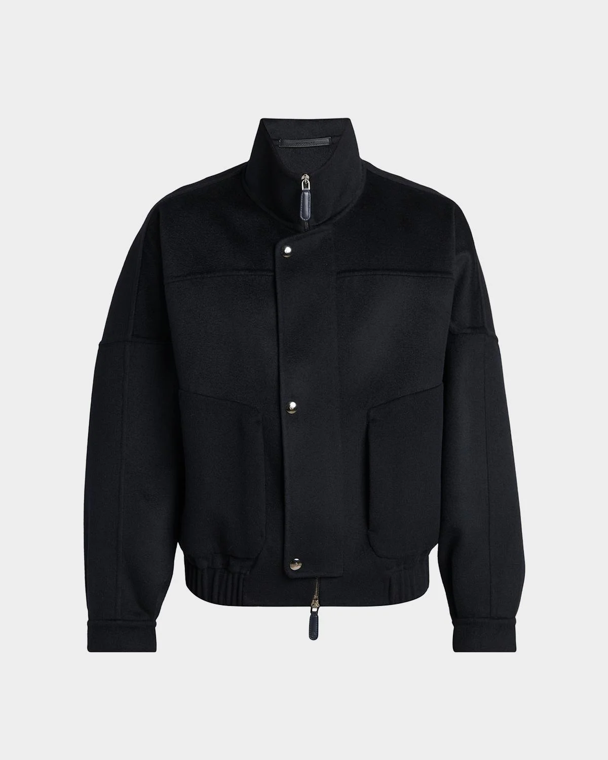 Men's Cashmere-Blend Bomber Jacket - 1