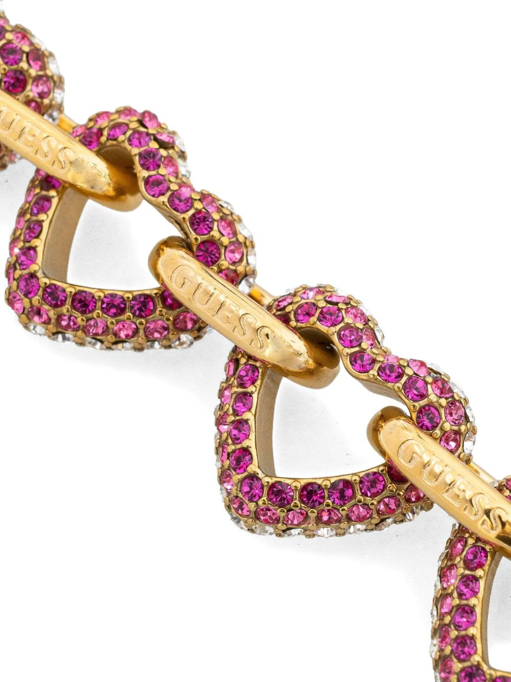 heart-shaped crystal-embellished bracelet - 2