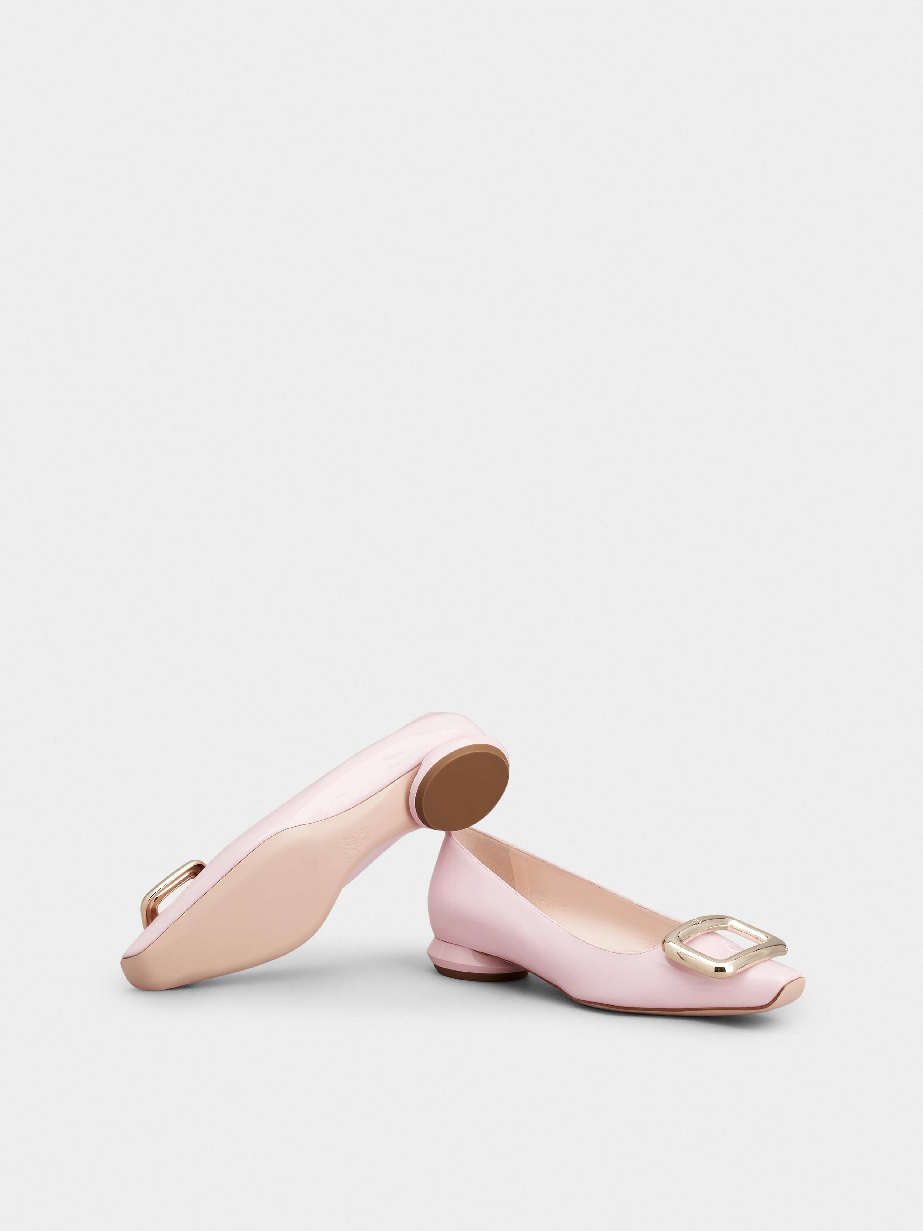Viv' Choc Metal Buckle Ballerinas in Patent Leather - 6