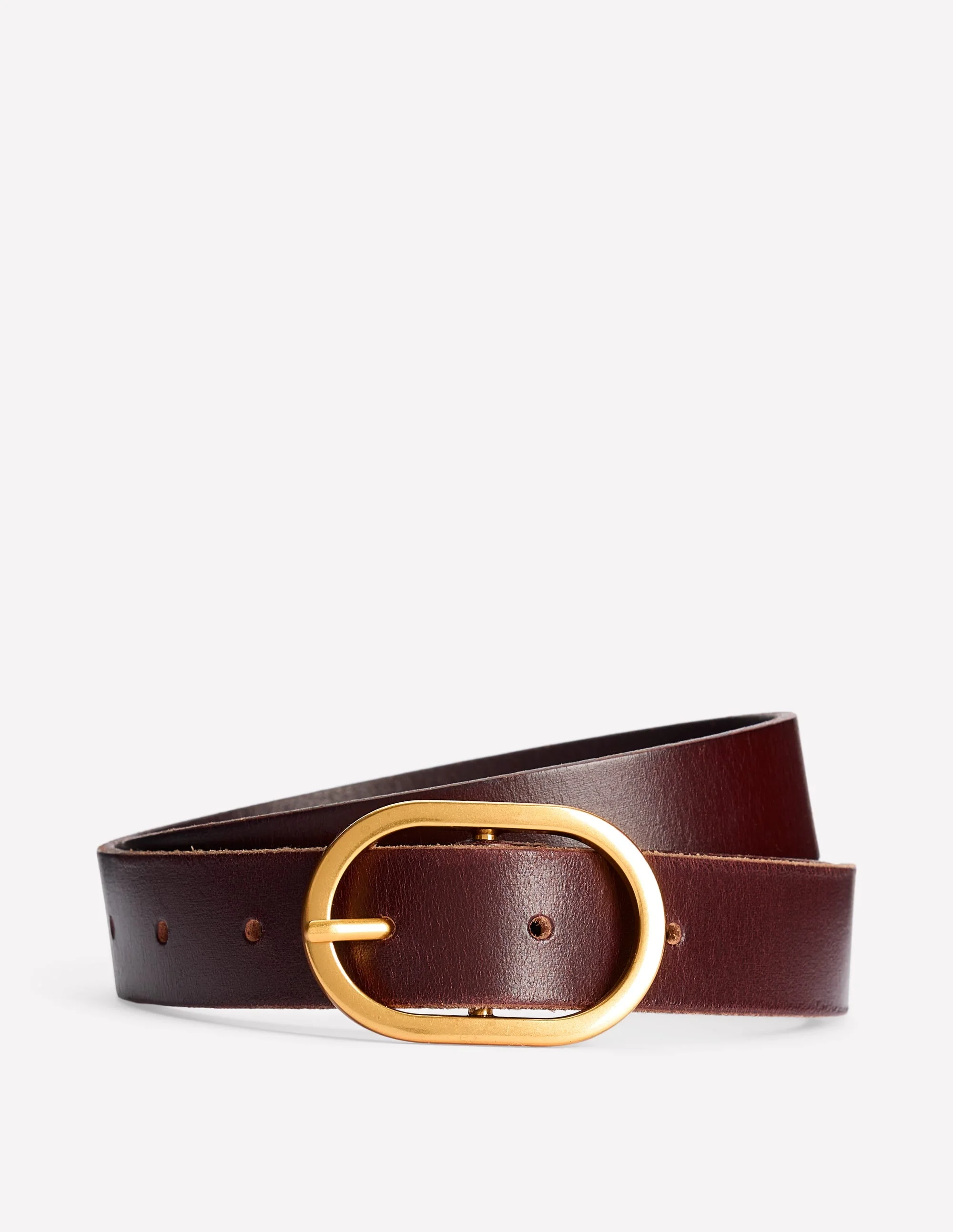 Classic Leather Belt-Bitter Choc - 1