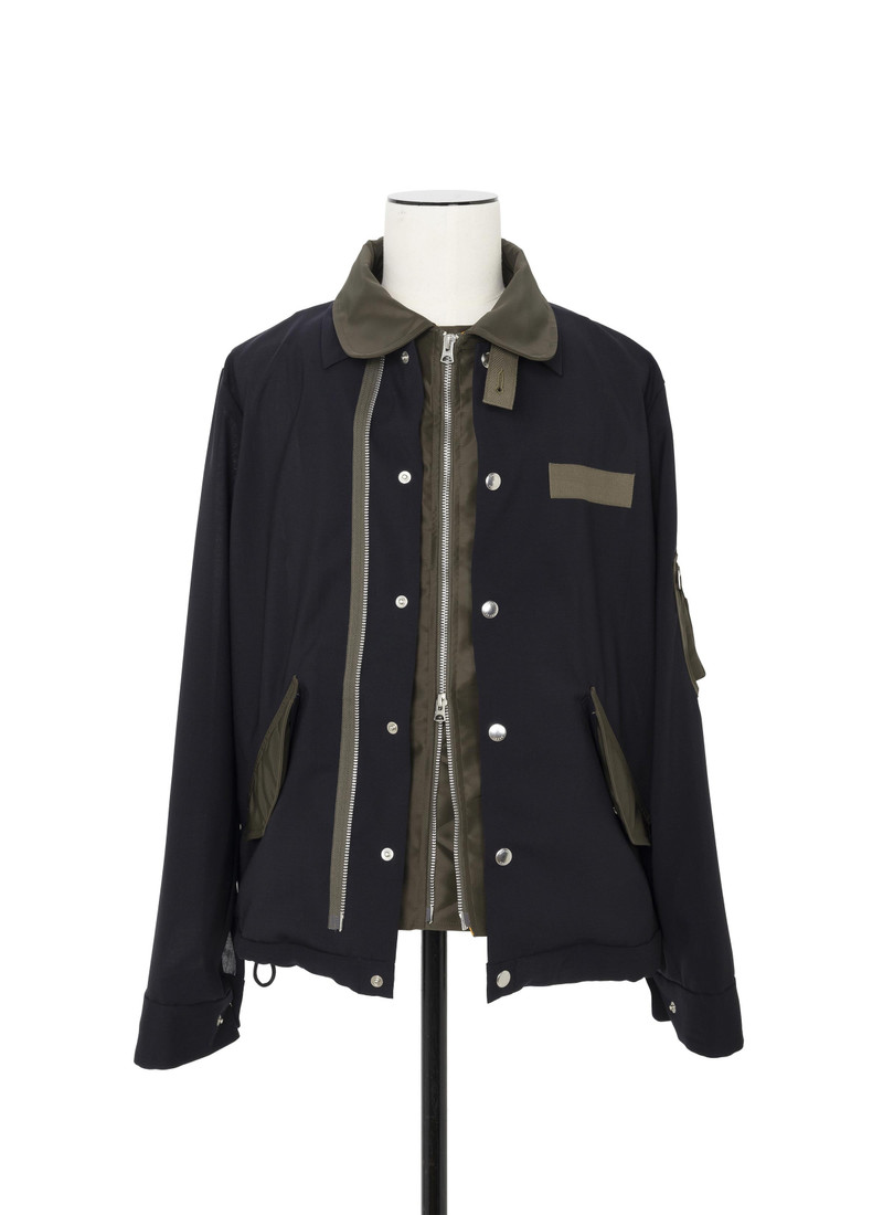 Wool Suiting x Nylon Twill Jacket 3