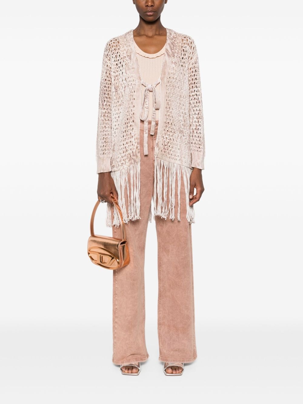open-knit cardigan - 2