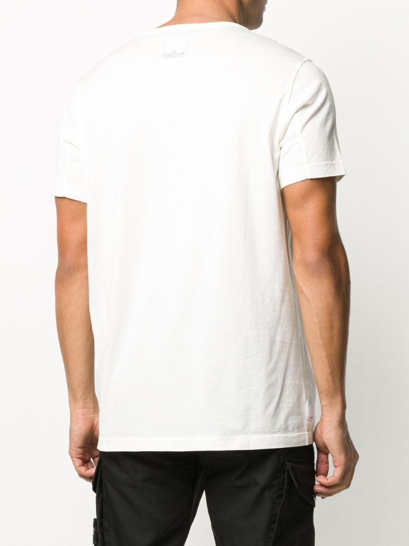 asymmetric graphic print T-shirt - 4