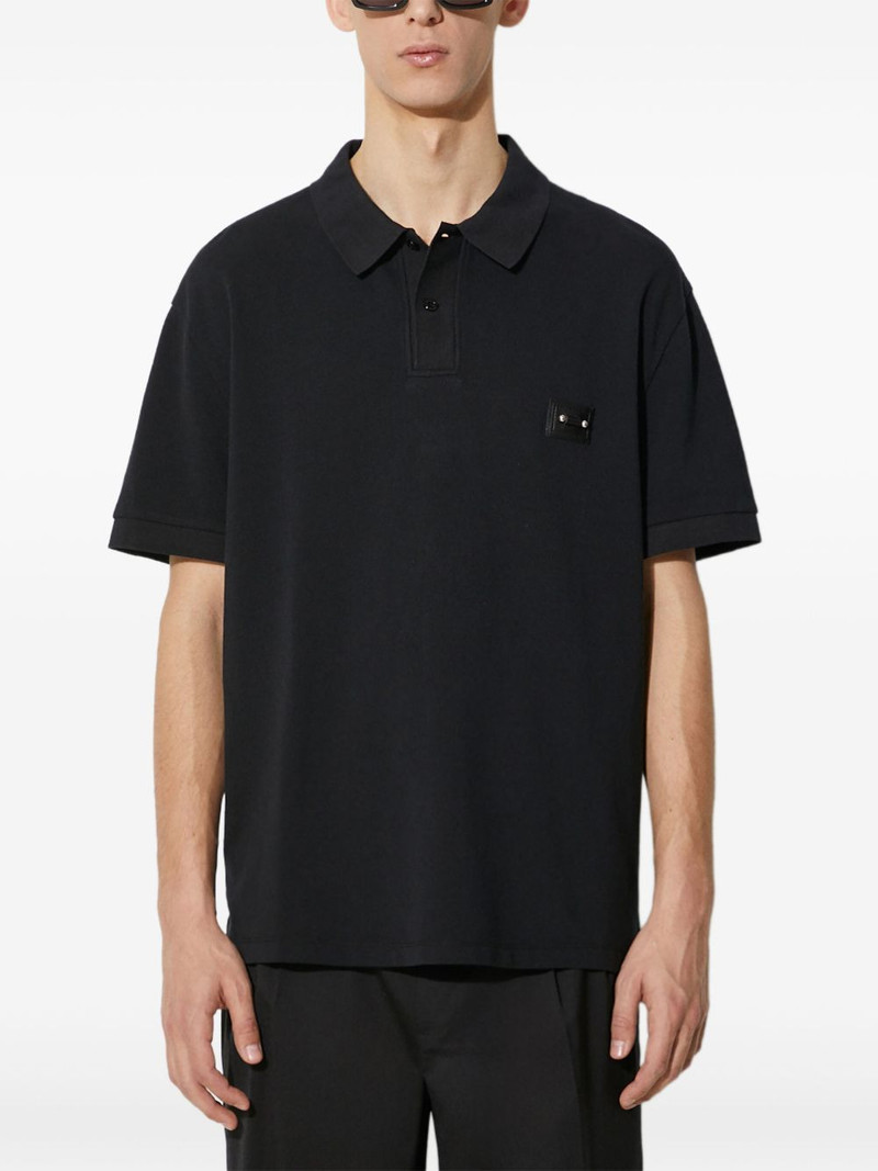 tonal-appliqué short-sleeve polo shirt 1