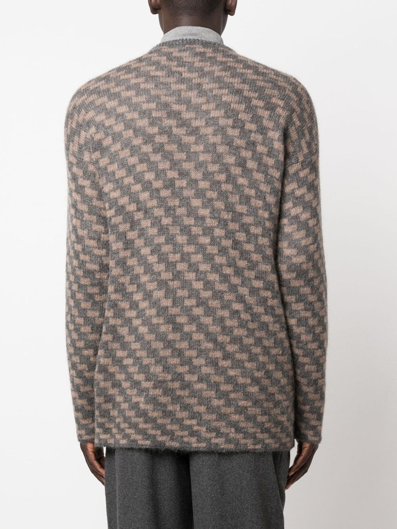 geometric-pattern intarsia-knit jumper 4