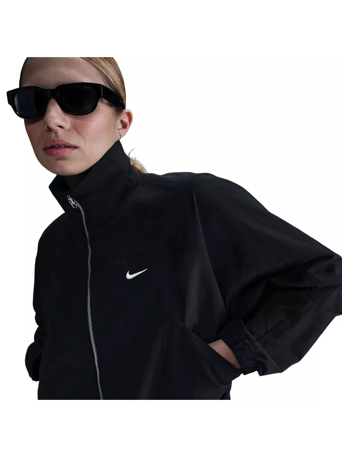 Women's Sportswear Everything Wovens Oversized Repel UV Protection Jacket - Black - 1