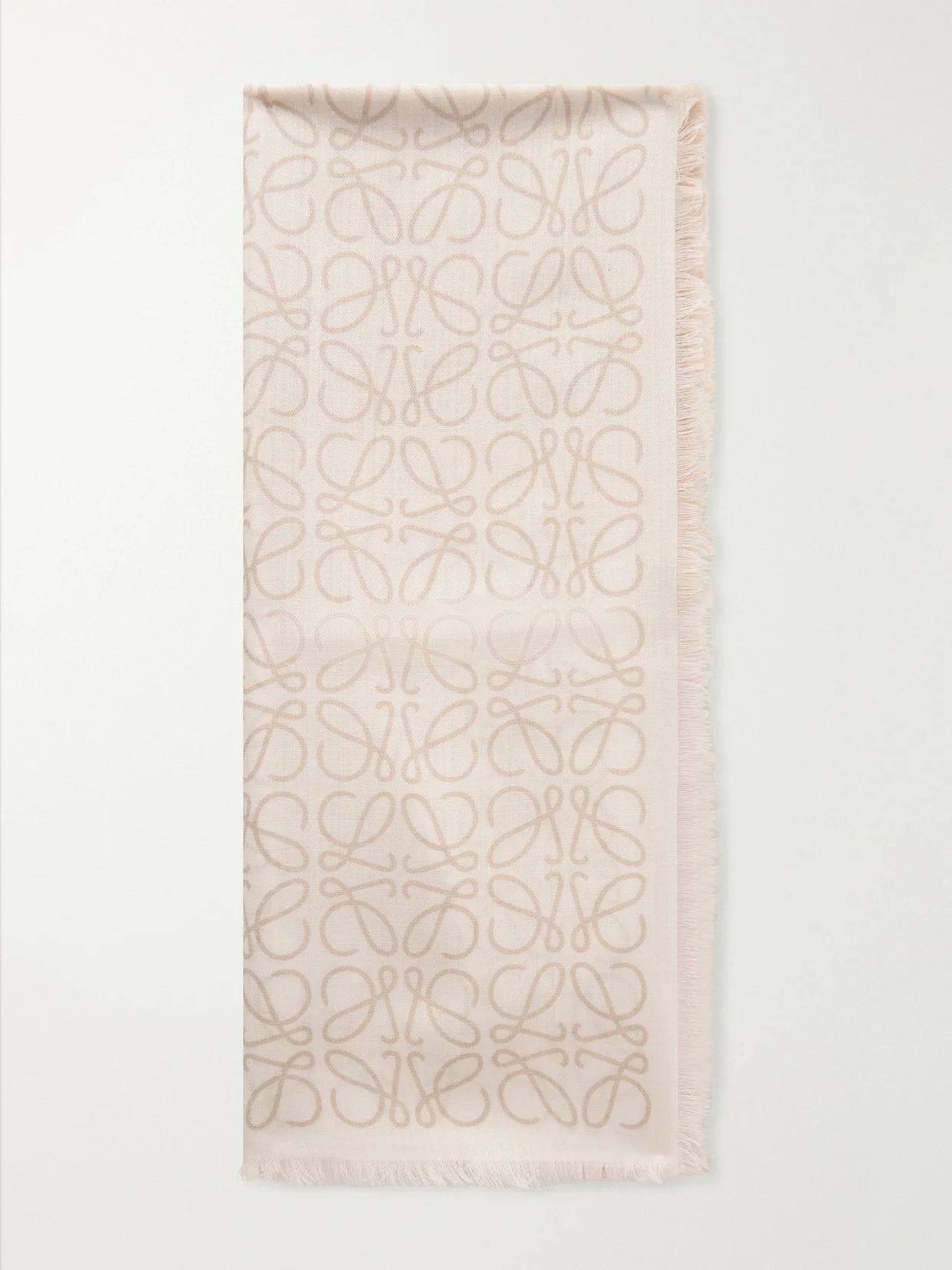 Anagram-intarsia Wool, Silk And Cashmere-blend Scarf - 1