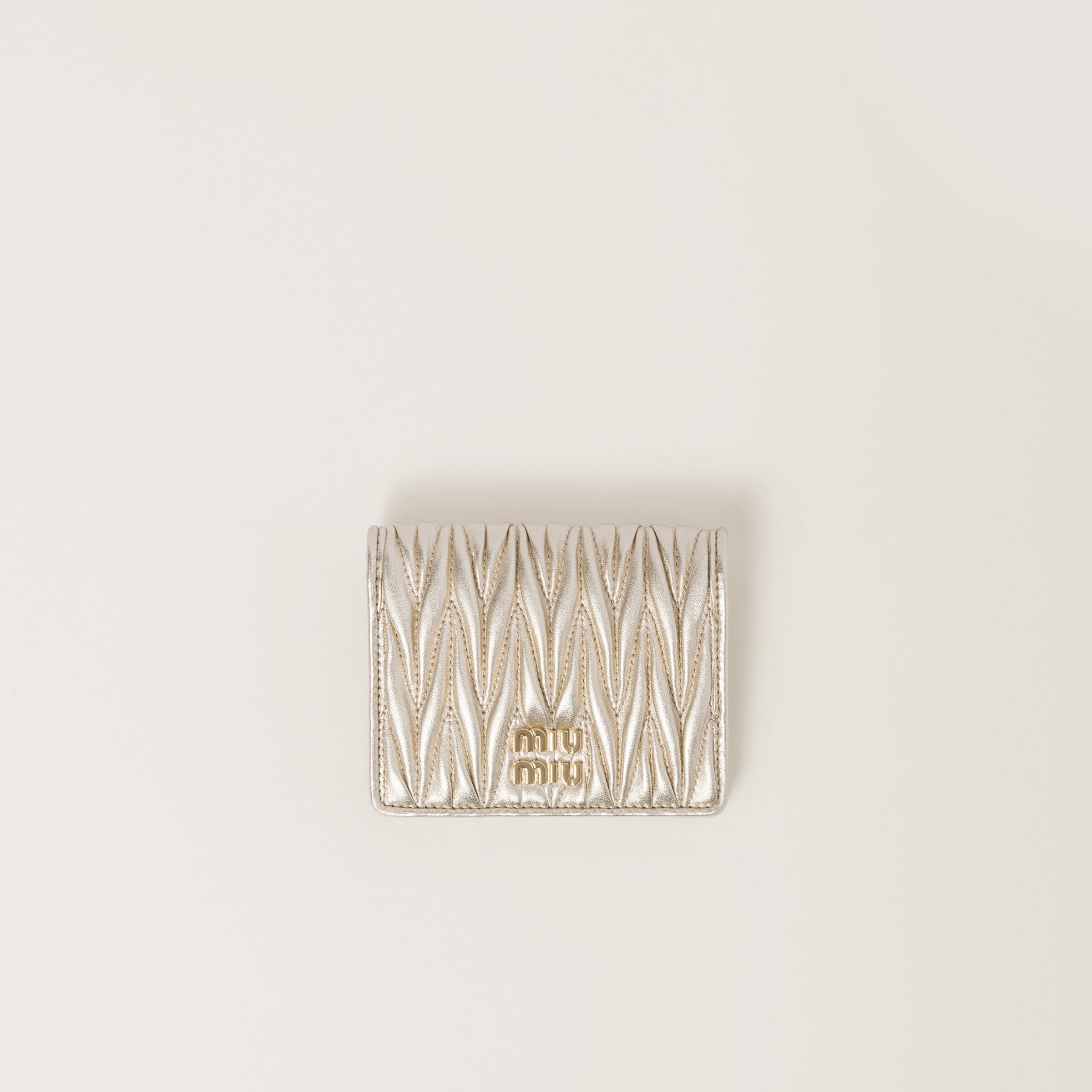 Small matelassé nappa leather wallet - 1