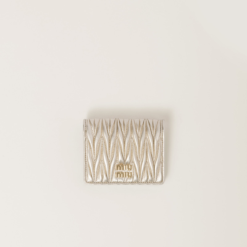 Small matelassé nappa leather wallet 1