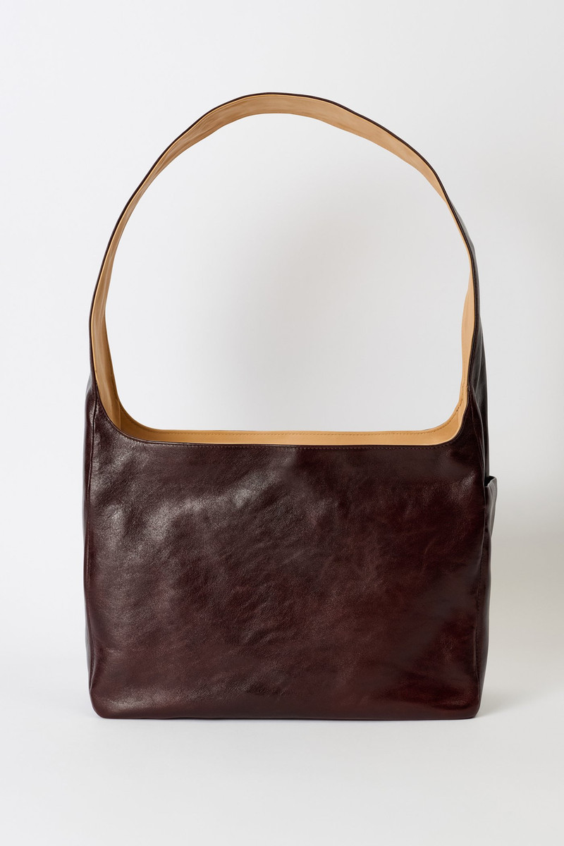Grande Brick Bag Deep Abyss Red Leather 4