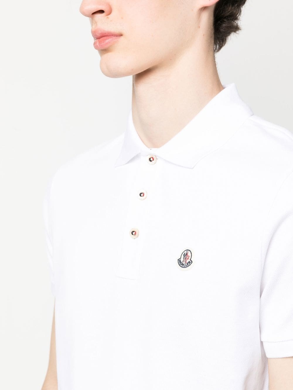 logo-patch polo shirt - 5