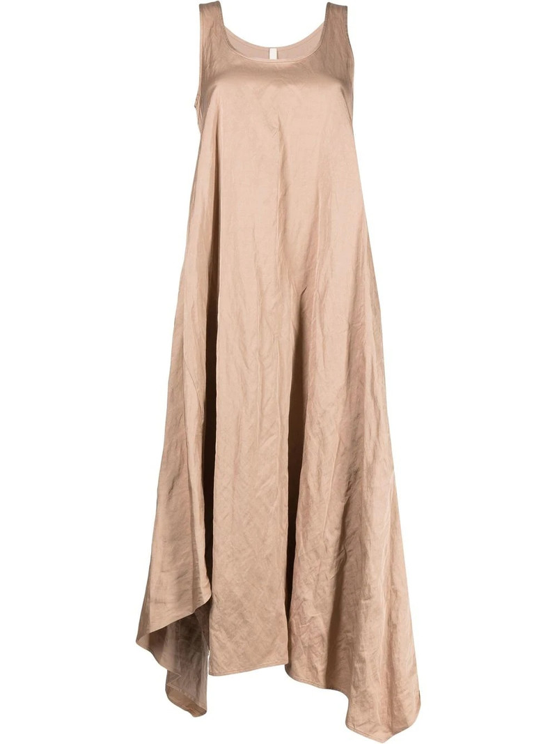 belted asymmetric-hem dress 1