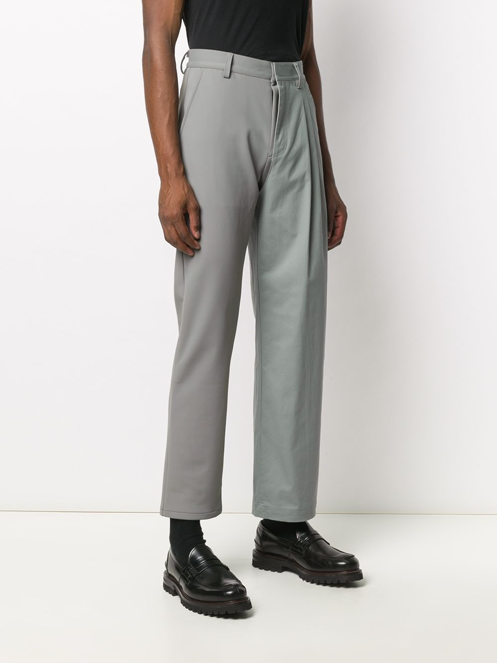 straight leg tailored trousers - 3