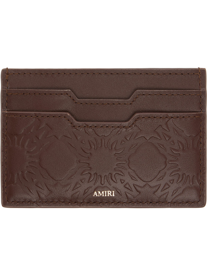 AMIRI Brown MA Quad Leather Card Holder outlook